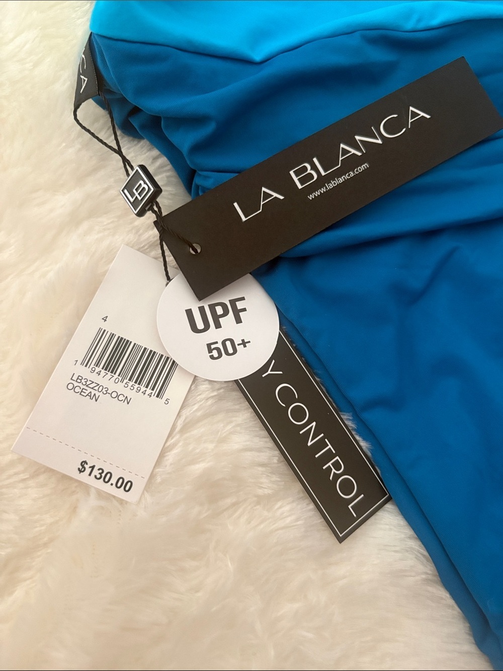 NWT La Blanca One Shoulder Swimsuit - Picture 7 of 9